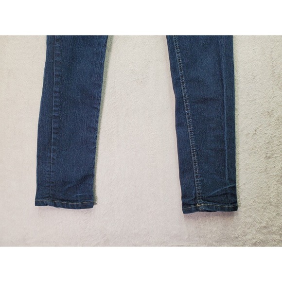 Lucky Brand Jeans Girls Sz 10 Blue Dark Wash Denim Cotton Pockets Zoe Skinny Leg - Picture 3 of 8